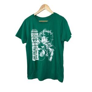 My Hero Academia Green Crewneck T-Shirt Unisex Medium